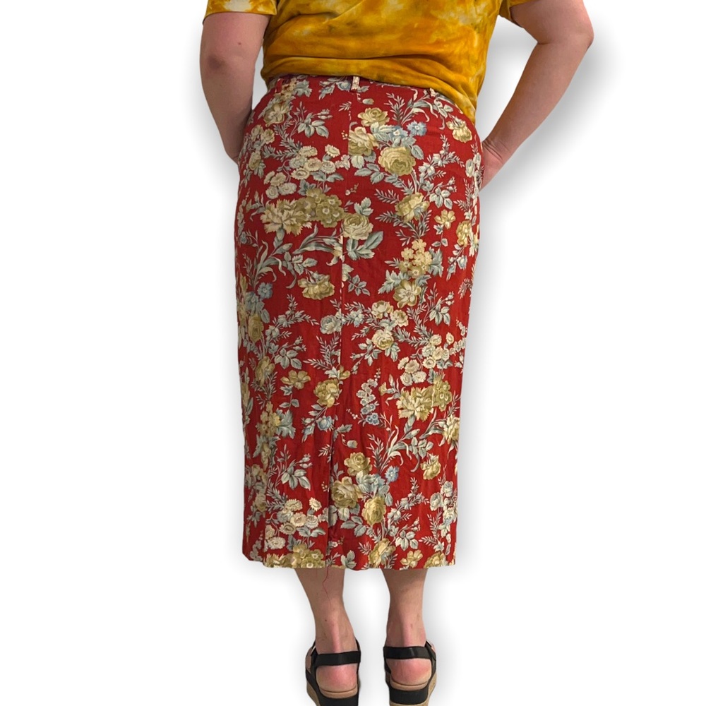 orvis linen midi skirt size 14 - Picture 3 of 6
